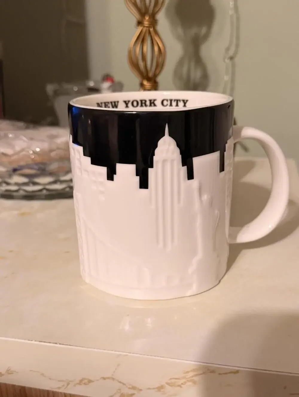 Starbucks New York City Mug 2012 Collector Series 3D Skyline Relief Taxi 16oz